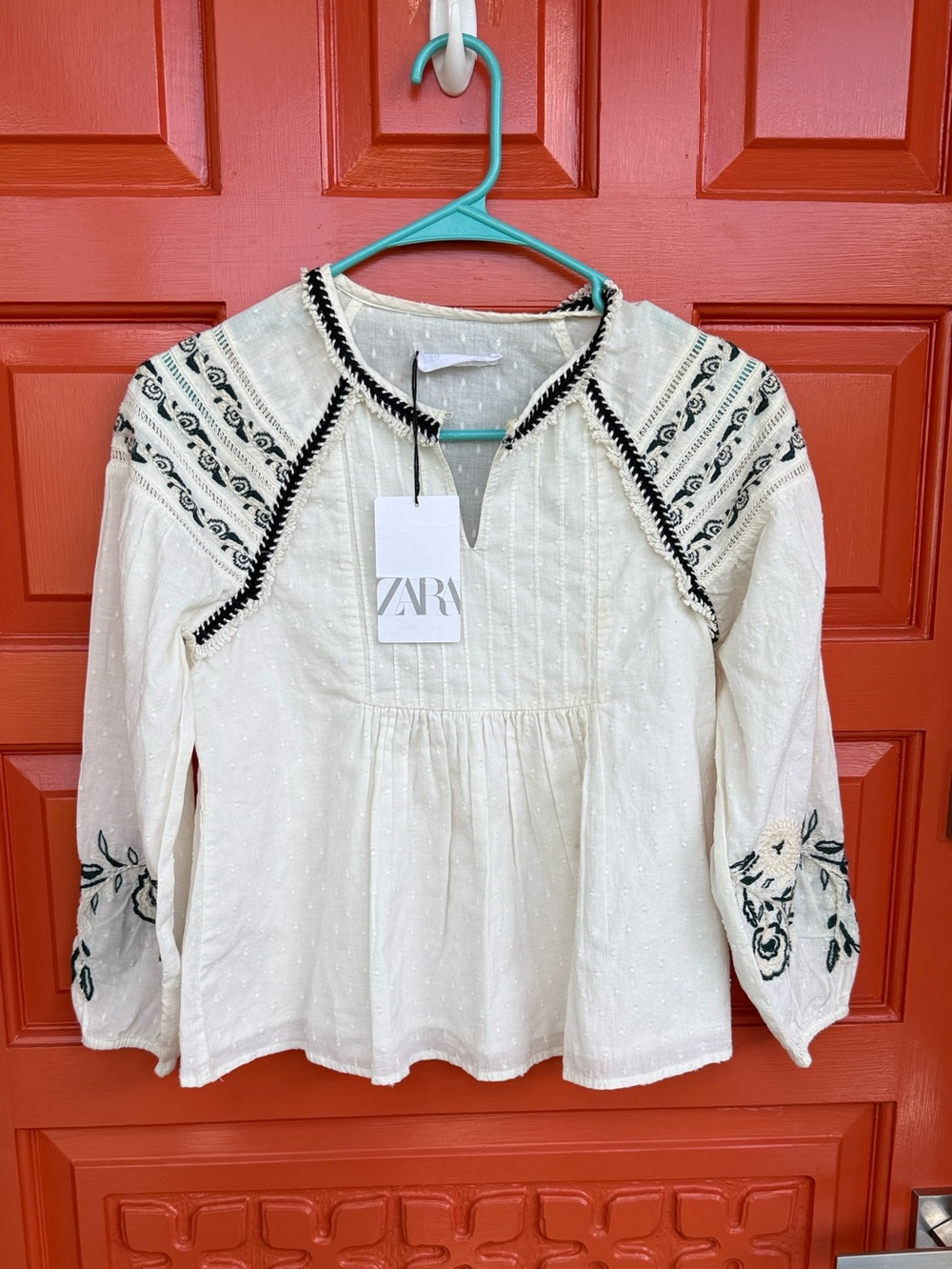 ZARA Girls BOHO Peasant Blouse Shirt SZ 10 EU 140
